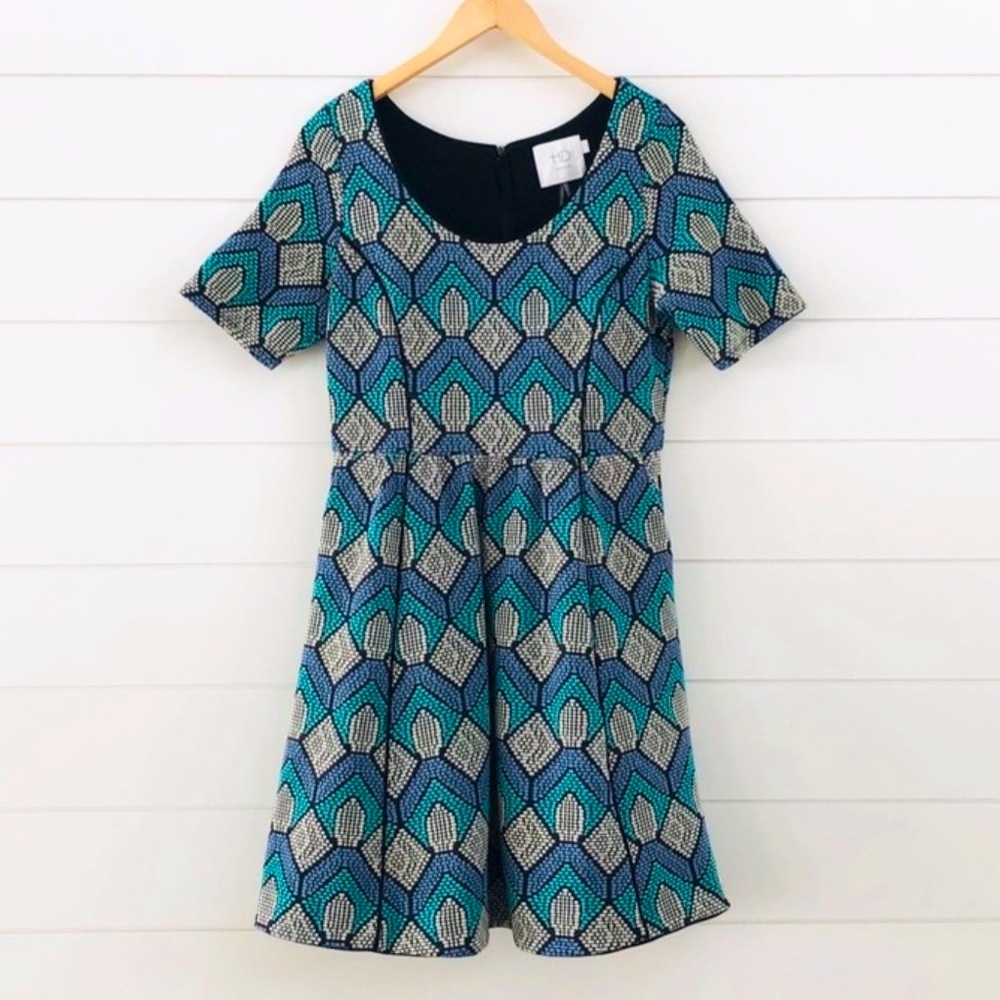 Anthropologie HD In Paris Hollyhock Fit and Flare Dress with Pockets, Size M - Picture 8 of 16